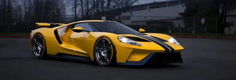 Vibrant Yellow Ford GT Gets PUR Forged Monoblock Wheels