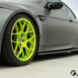 Matte Gray BMW E92 M3 With Brushed Green HRE Wheels