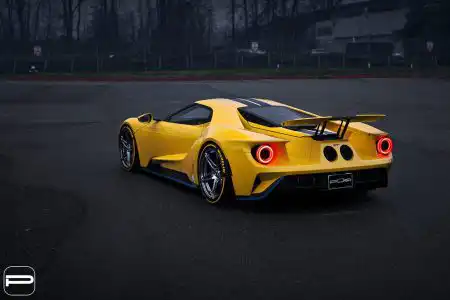 Vibrant Yellow Ford GT – PUR Wheels