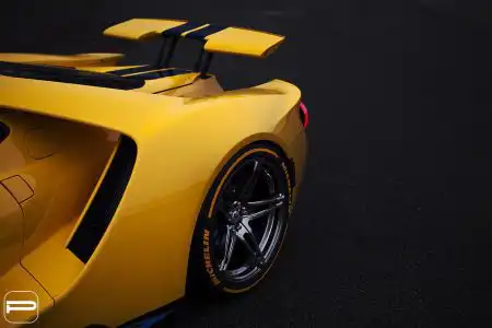 Vibrant Yellow Ford GT – PUR Wheels