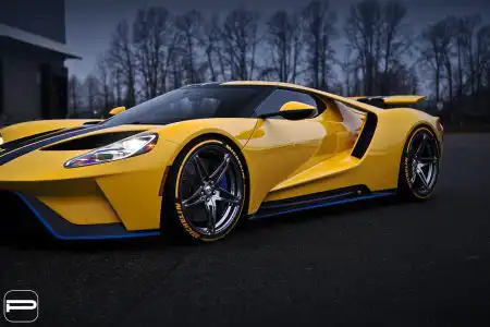 Vibrant Yellow Ford GT – PUR Wheels