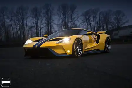 Vibrant Yellow Ford GT – PUR Wheels
