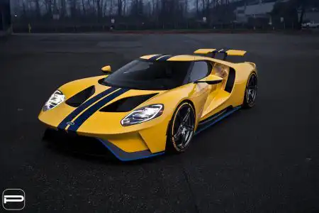 Vibrant Yellow Ford GT – PUR Wheels