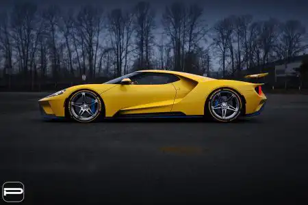 Vibrant Yellow Ford GT – PUR Wheels