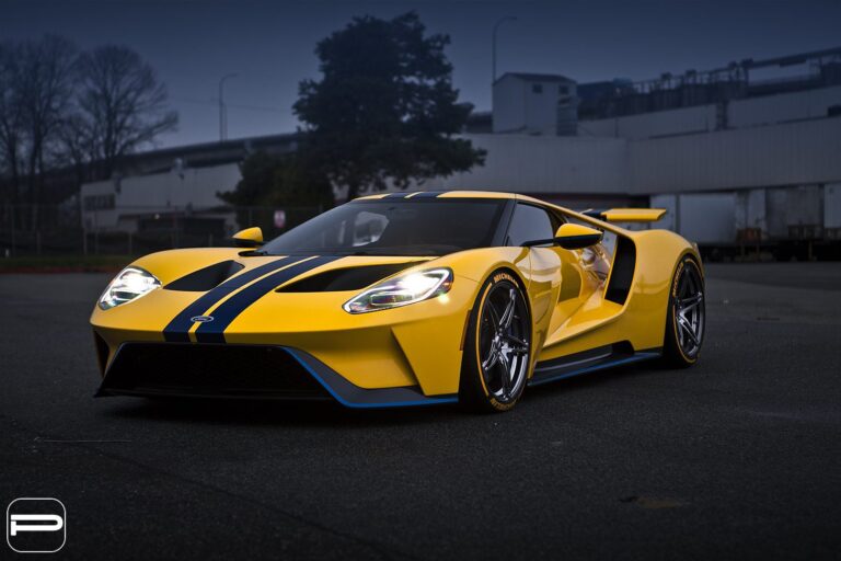 Vibrant Yellow Ford GT – PUR Wheels