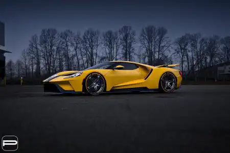Vibrant Yellow Ford GT – PUR Wheels