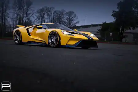 Vibrant Yellow Ford GT – PUR Wheels