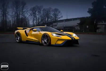 Vibrant Yellow Ford GT – PUR Wheels