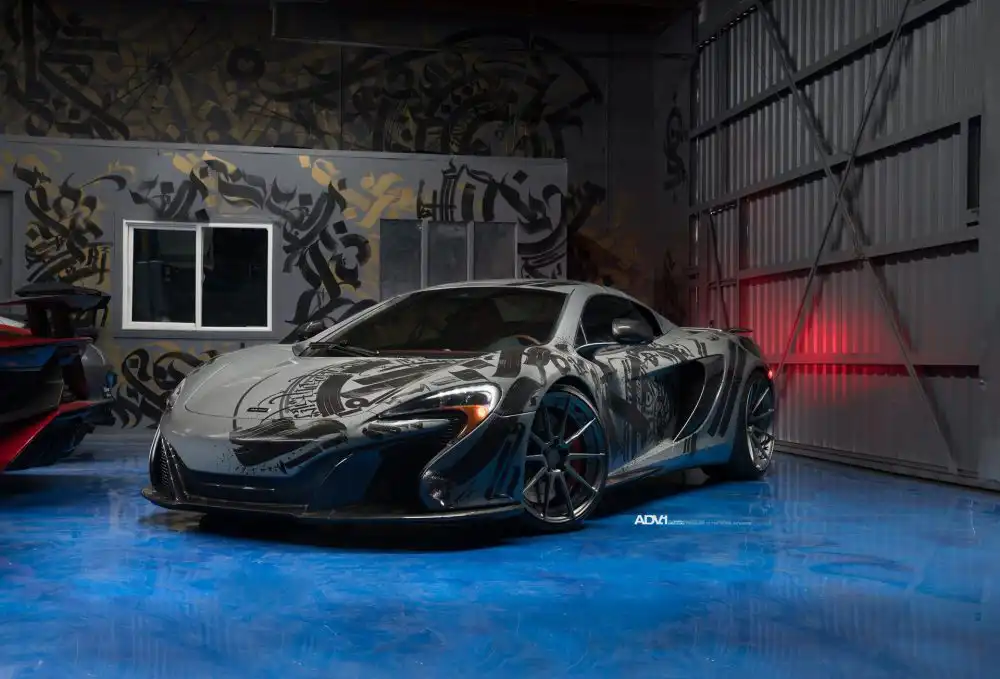 mclaren 650s nardo graffiti gray supercar adv1 wheels b