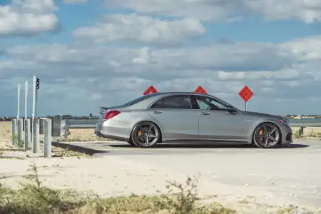Matte Gray Mercedes-Benz S63 AMG On ADV.1 Wheels Wallpaper