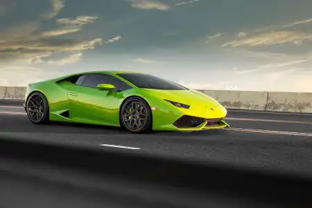 Verde Mantis Lamborghini Huacan With ADV.1 Wheels Wallpaper-b