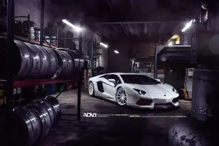 Bianco Isi Lamborghini Aventador With ADV.1 Wheels