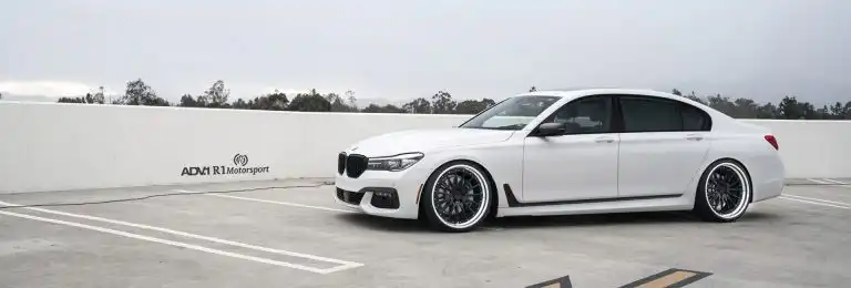 Alpine White BMW 740il Looks Great On ADV.1 Wheels