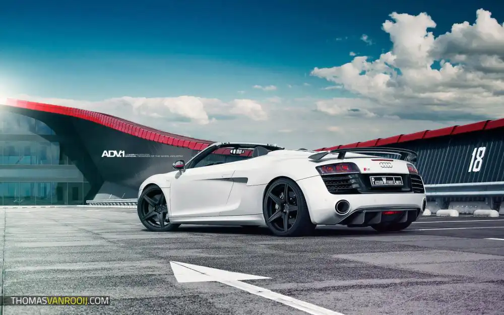 Beautiful Satin Matte Audi R8 Photoshoot By Thomas Van Rooij Photography 21 Audi R8 - ADV 5 M.V1 SL Series Wheels Photoshoot By Thoms Van Rooij Photography Wallpaper