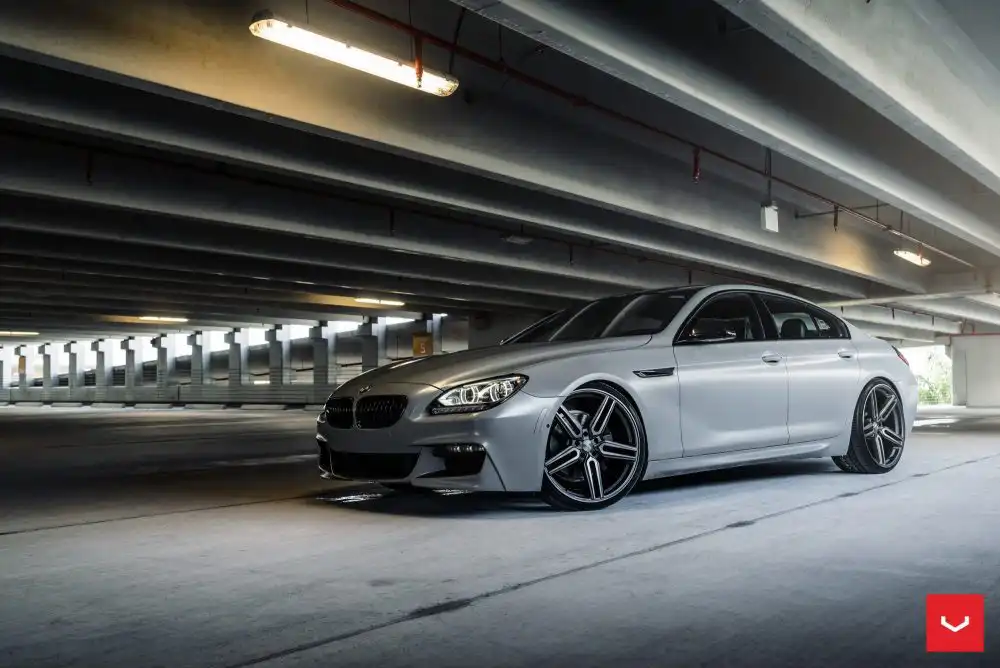 Matte Gray BMW M6 - Vossen HF-1 Wheels Wallpaper