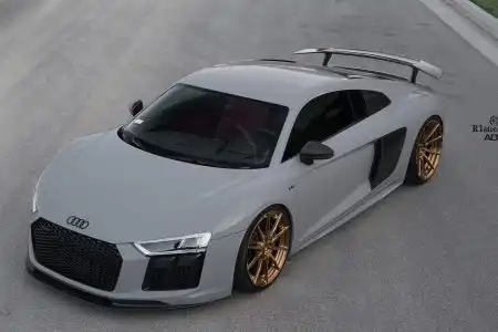 Nardo Gray Audi R8 Plus With ADV.1 Wheels