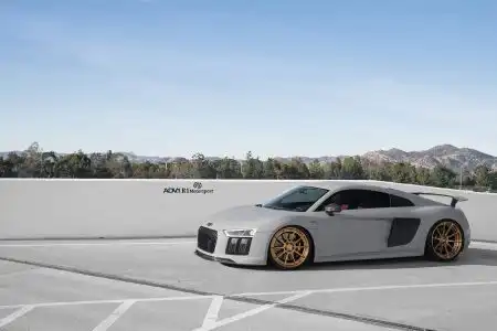 Nardo Gray Audi R8 Plus With ADV.1 Wheels