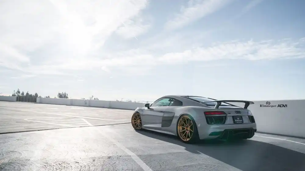 Nardo Gray Audi R8 Plus With ADV.1 Wheels