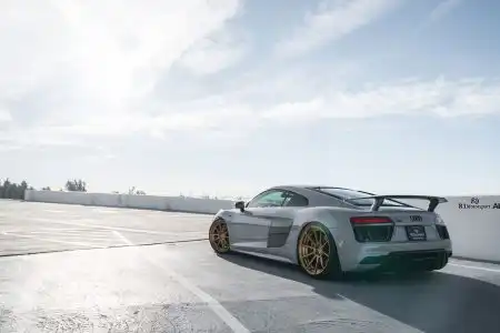 Nardo Gray Audi R8 Plus With ADV.1 Wheels