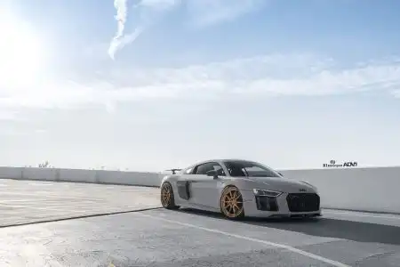 Nardo Gray Audi R8 Plus With ADV.1 Wheels