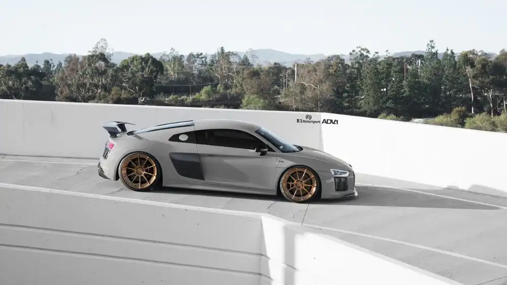 Nardo Gray Audi R8 Plus With ADV.1 Wheels