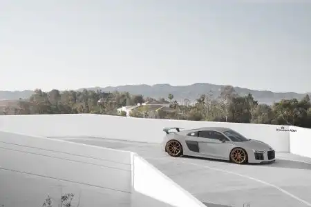 Nardo Gray Audi R8 Plus With ADV.1 Wheels