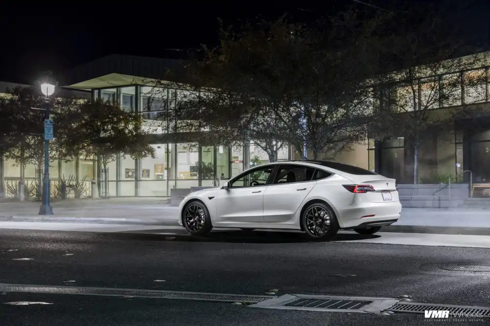 Tesla Model 3 Looking Clean On VMR V710 Matte Black Wheels 5 Tesla Model 3 - VMR V710 Matte Black Wheels
