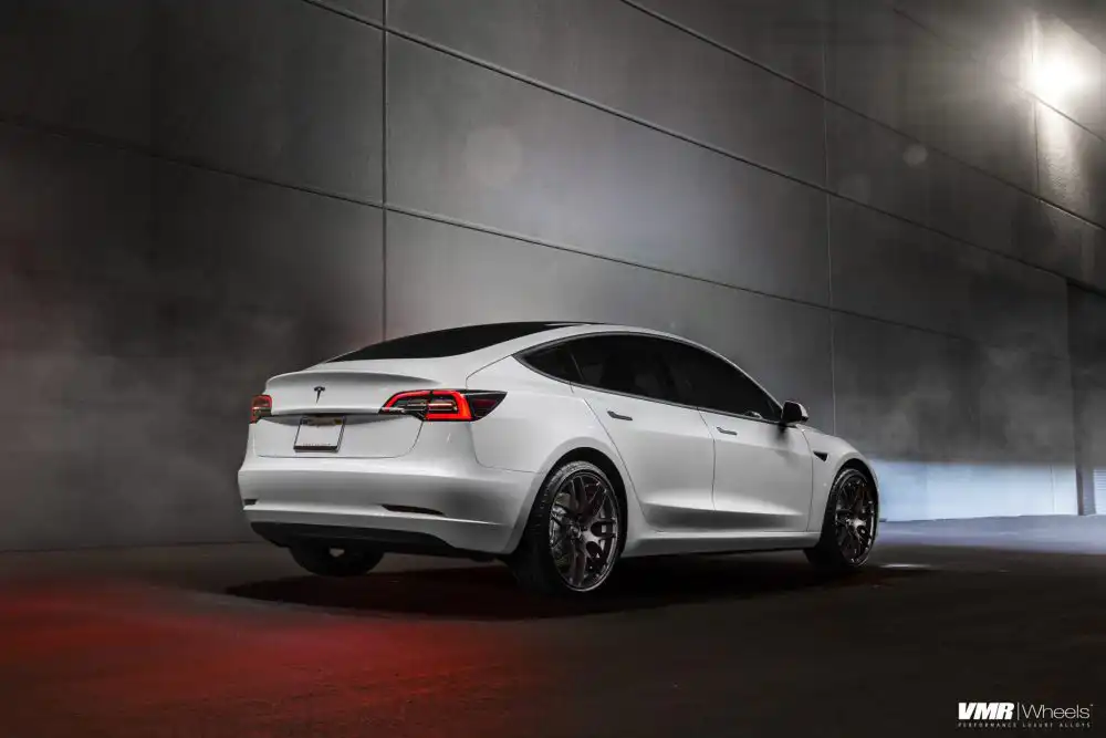 Tesla Model 3 Looking Clean On VMR V710 Matte Black Wheels 6 Tesla Model 3 - VMR V710 Matte Black Wheels