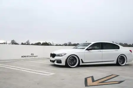 Alpine White BMW 740il Looks With ADV.1 Wheels Wallpaper