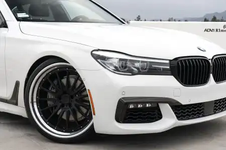 Alpine White BMW 740il Looks With ADV.1 Wheels Wallpaper