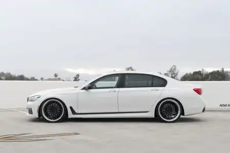 Alpine White BMW 740il Looks With ADV.1 Wheels Wallpaper