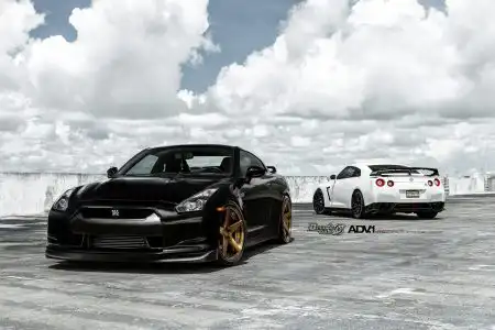 Black Nissan GTR – ADV5 M.V2 Wheels – ADV.1 – Wallpaper