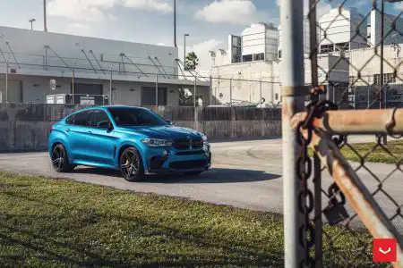 Long Beach Blue Metallic BMW X6 M – Vossen Hybrid Forged HF-1 Wheels