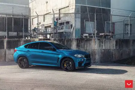Long Beach Blue Metallic BMW X6 M – Vossen Hybrid Forged HF-1 Wheels