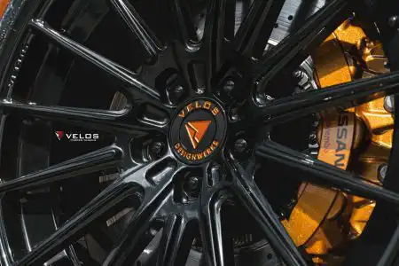 Metallic Orange Nissan GTR – Velos Designwerks Wheels Wallpaper