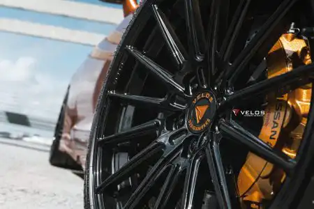 Metallic Orange Nissan GTR – Velos Designwerks Wheels Wallpaper