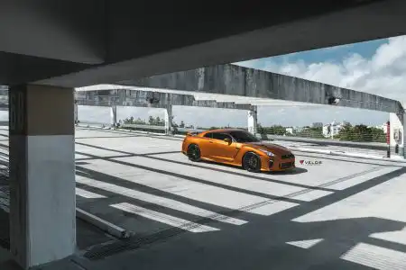 Metallic Orange Nissan GTR – Velos Designwerks Wheels Wallpaper