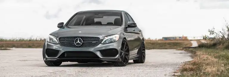 Selenite Grey Metallic Mercedes-Benz C43 AMG On Vossen Wheels