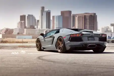 Nardo Gray Lamborghini Aventador Gets ADV.1 Wheels