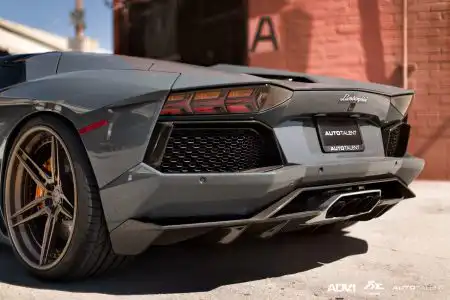 Nardo Gray Lamborghini Aventador Gets ADV.1 Wheels
