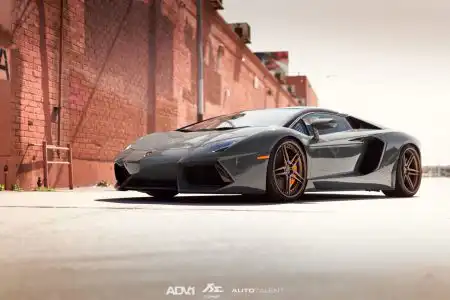 Nardo Gray Lamborghini Aventador Gets ADV.1 Wheels