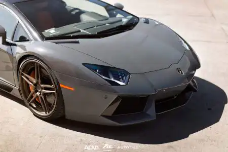 Nardo Gray Lamborghini Aventador Gets ADV.1 Wheels