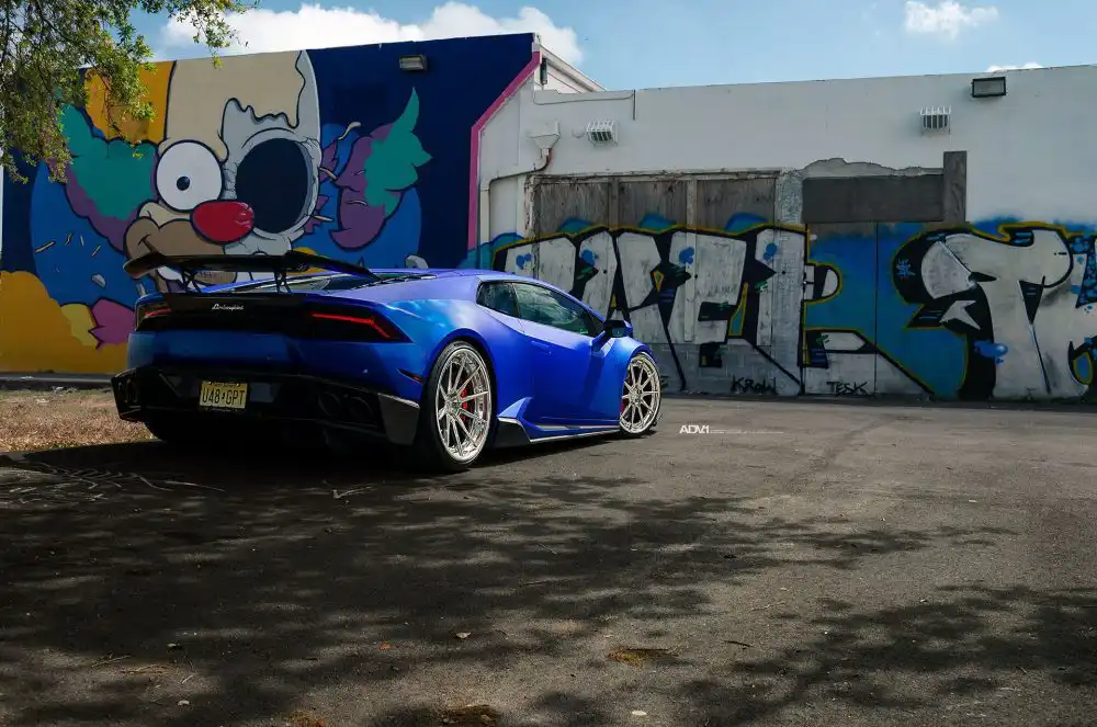 Satin Blue Lamborghini Huracán - ADV.1 Wheels