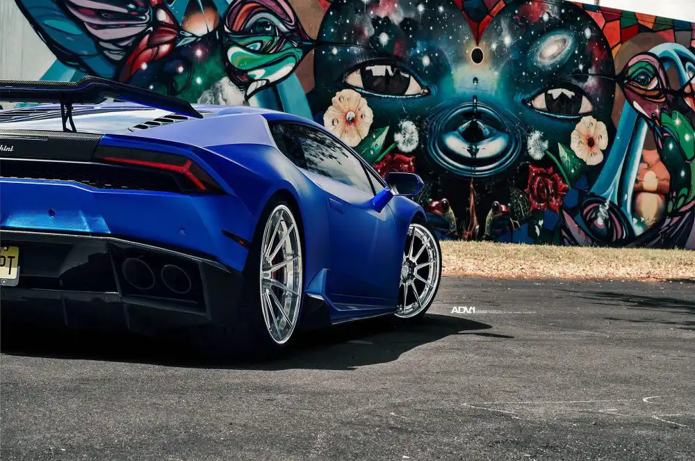 Satin Blue Lamborghini Huracán - ADV.1 Wheels