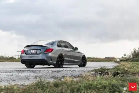 Selenite Grey Metallic Mercedes-Benz C43 AMG On Vossen Wheels