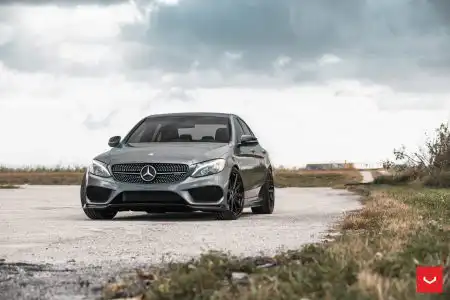 Selenite Grey Metallic Mercedes-Benz C43 AMG On Vossen Wheels