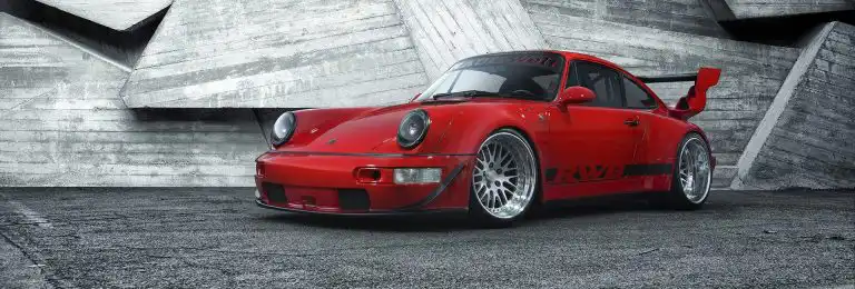 Beautiful Red RWB Porsche 964 Turbo With CCW Classic Wheels