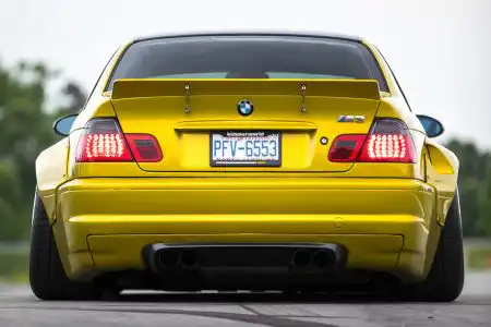 Rocketbunny Phoenix Yellow BMW E46 M3 With CCW Classic Wheels Wallpaper