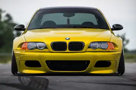 Rocketbunny Phoenix Yellow BMW E46 M3 With CCW Classic Wheels Wallpaper