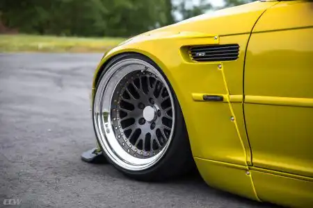 Rocketbunny Phoenix Yellow BMW E46 M3 With CCW Classic Wheels Wallpaper